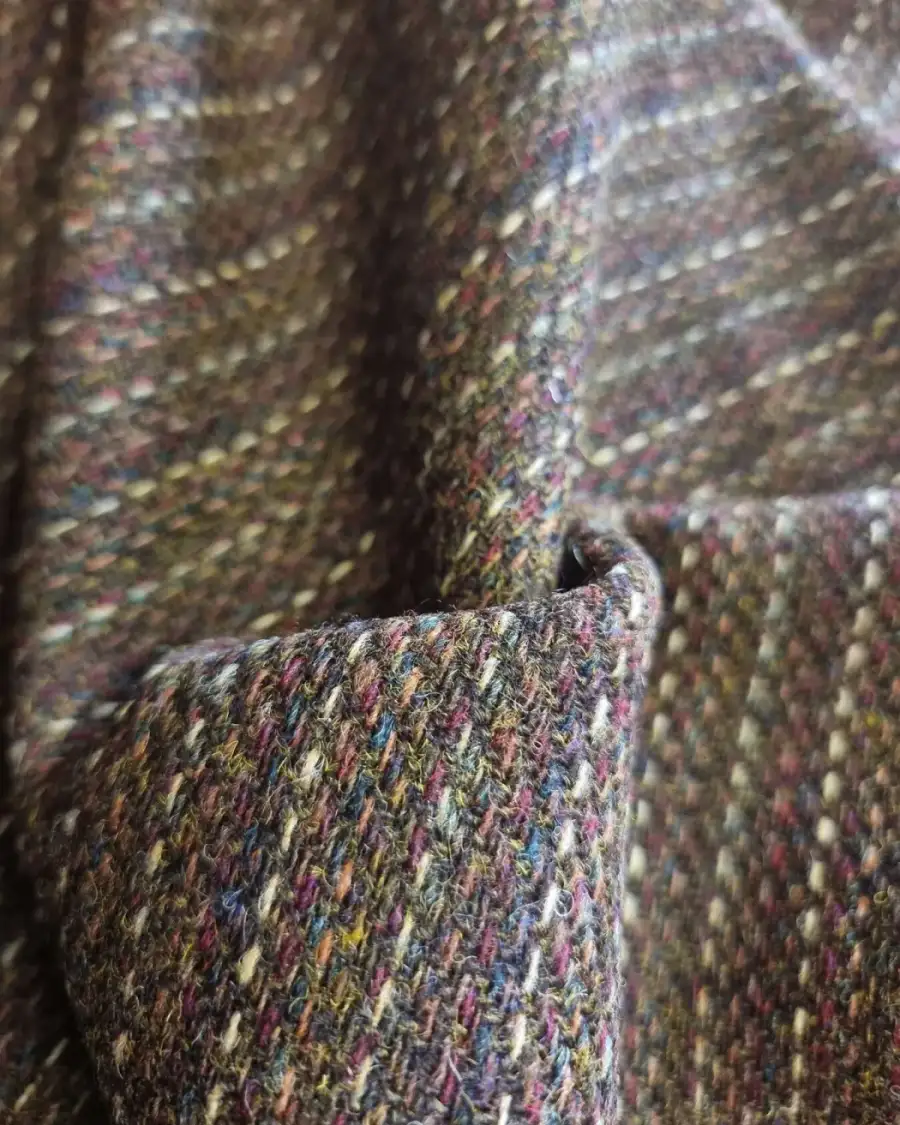 Two Sisters Tweed Fabric - pentland dark moss