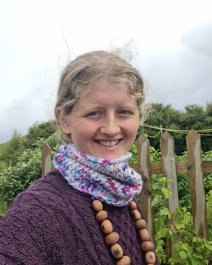 Hand Knitted hand dyed merino neckwarmer/headband