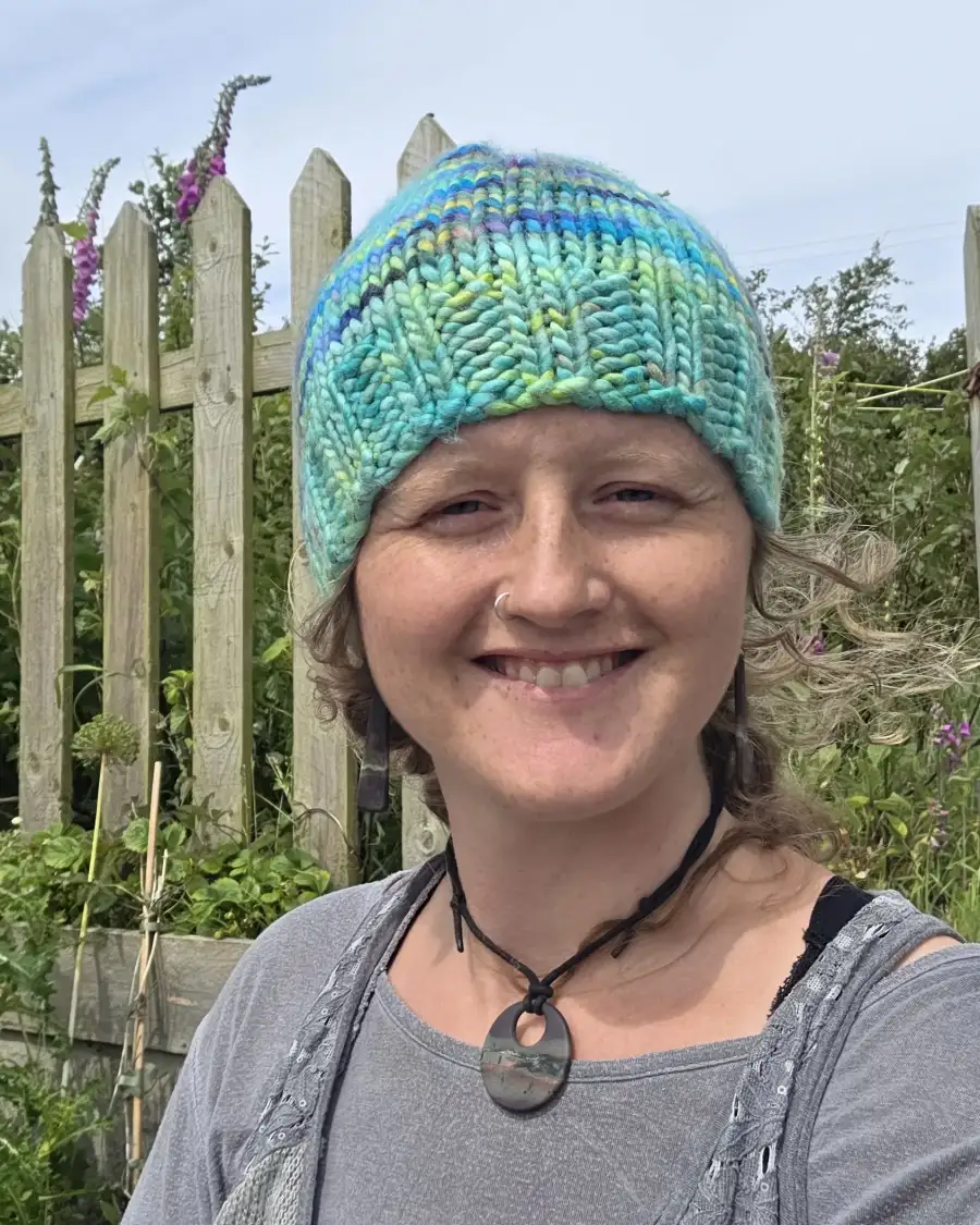 Hand Knitted hand dyed merino hat