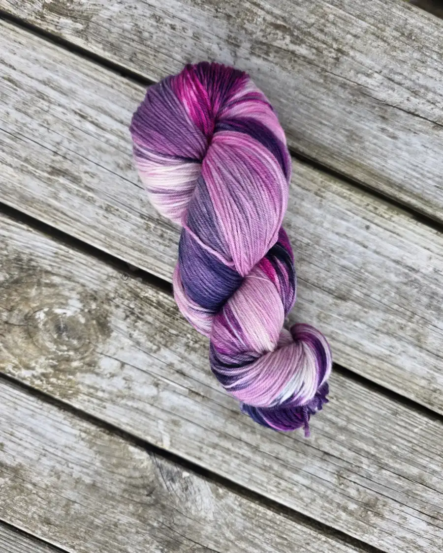 Hand-Dyed Yarn: 100% Merino, 4 ply - 3 4