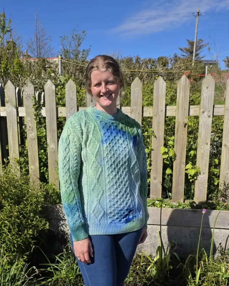 Hand Dyed heritage wool jumper XL