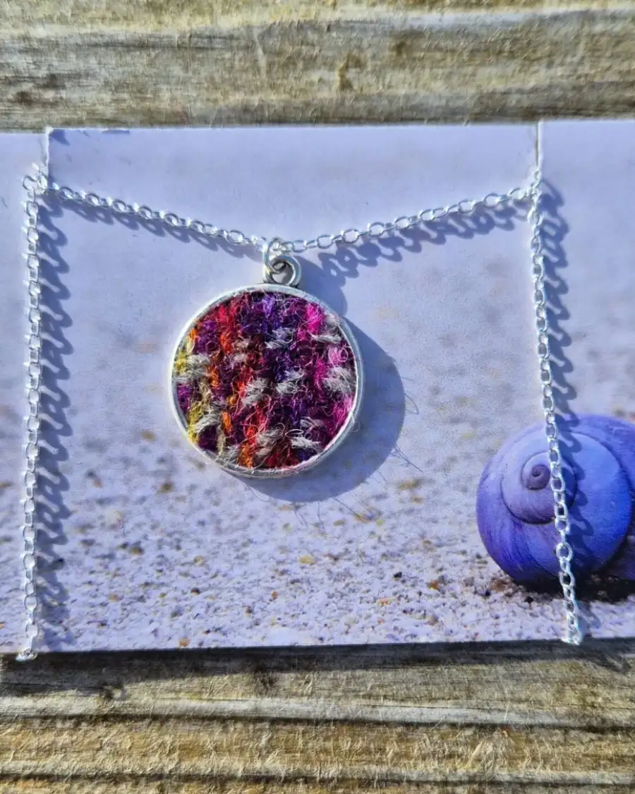 Two Sisters Tweed necklace