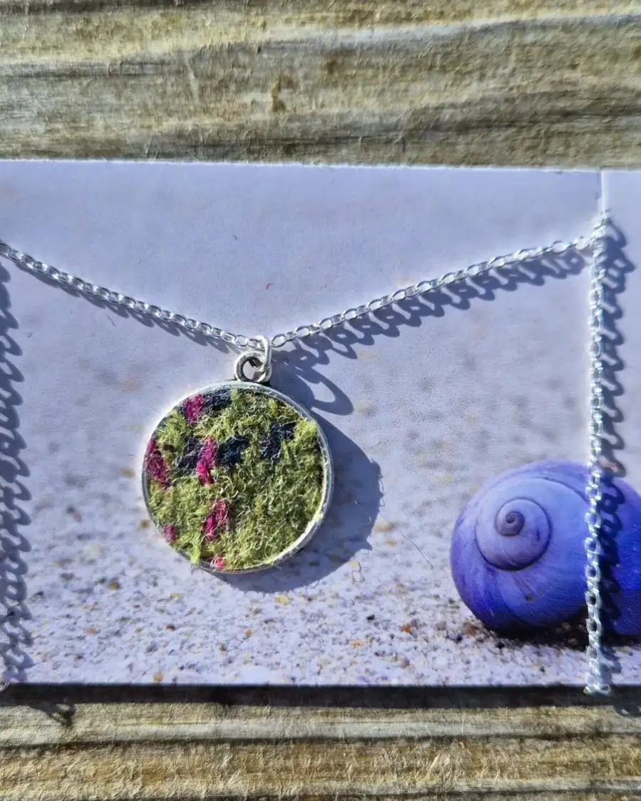 Two Sisters Tweed necklace