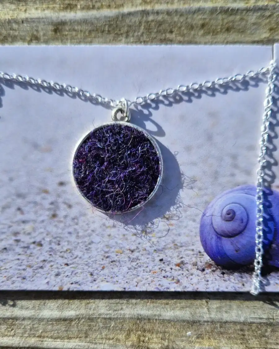 Harris tweed necklace