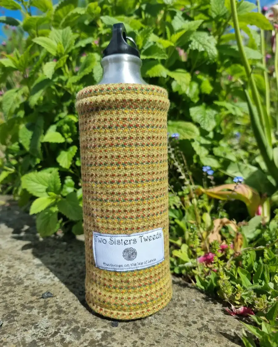 Water bottle with Two Sisters Tweed cover