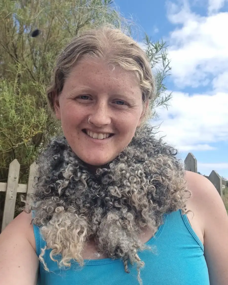Felted wool collar - gotland