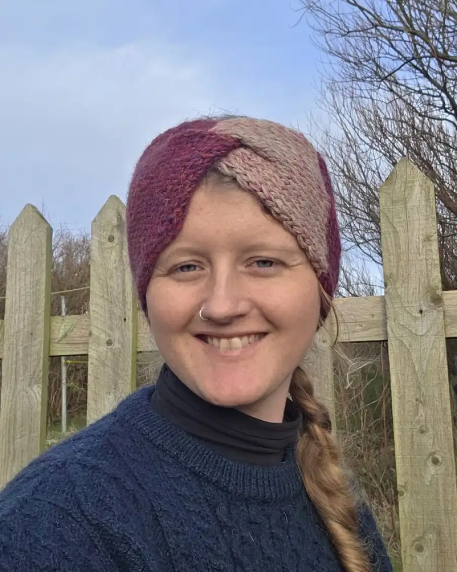Hand Knitted camel and cashmere headband