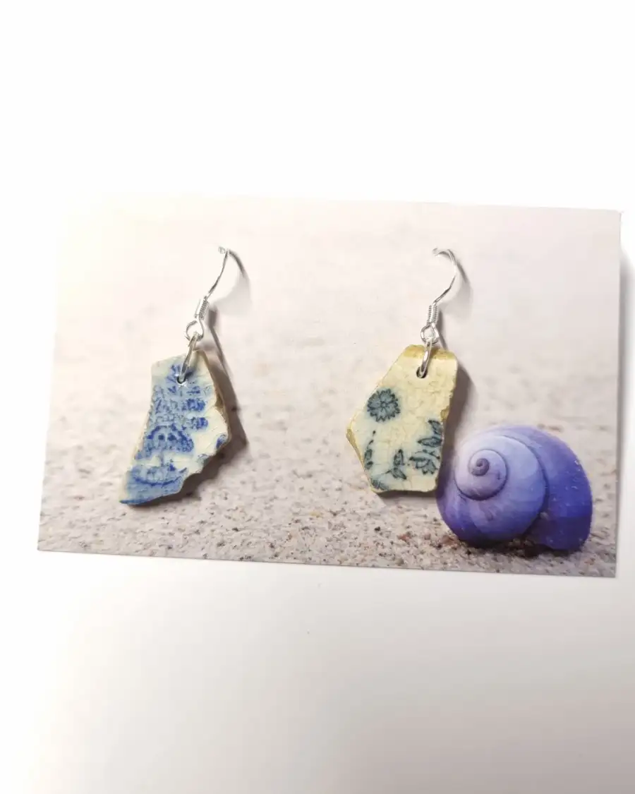 Sea pottery earrings