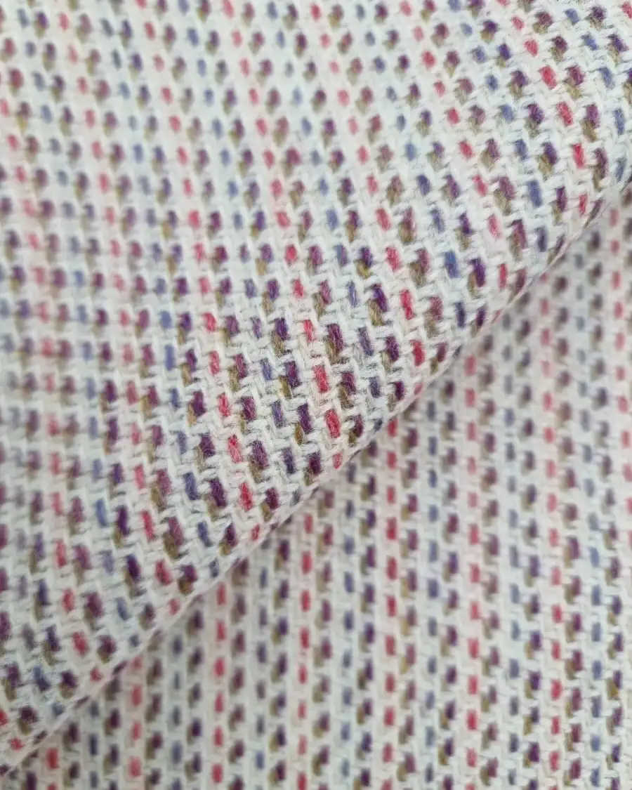 Two Sisters Tweed Fabric - sandy heather ivory
