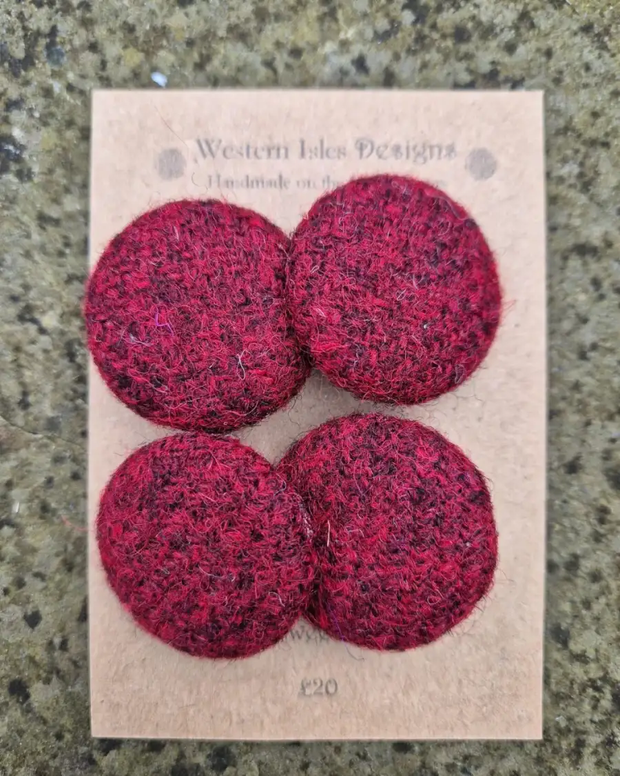 Harris tweed buttons