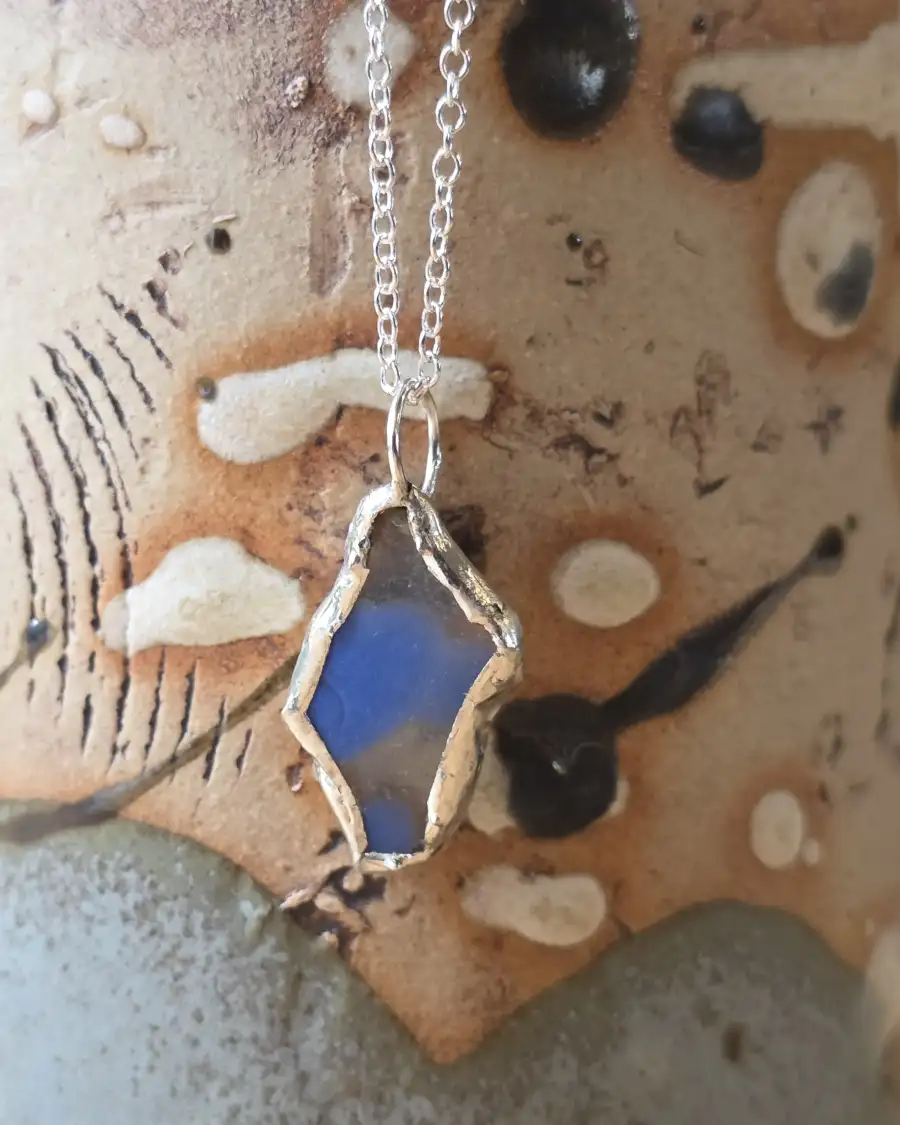 Sea Glass Necklace ultra rare colours