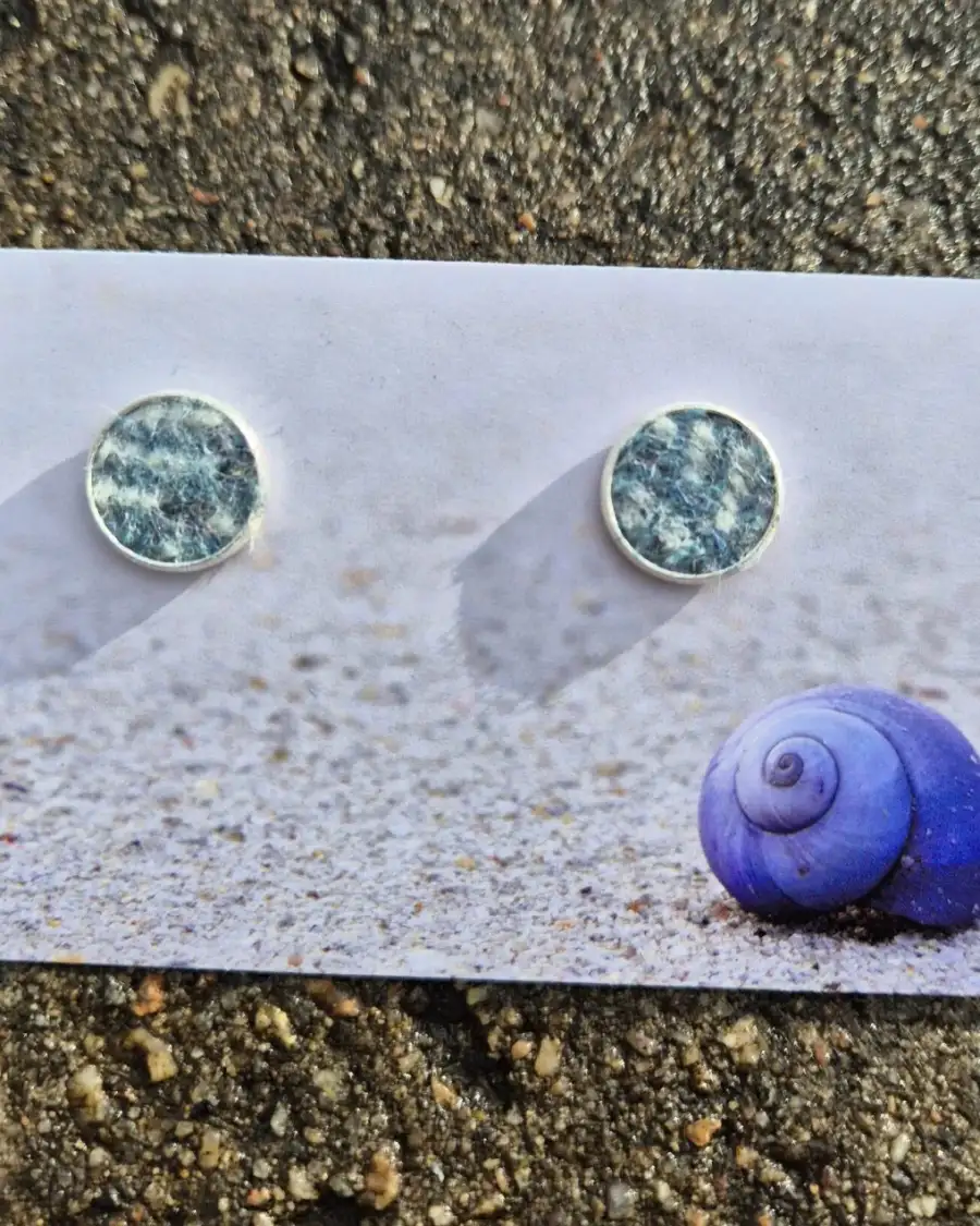 Two Sisters Tweed stud earrings
