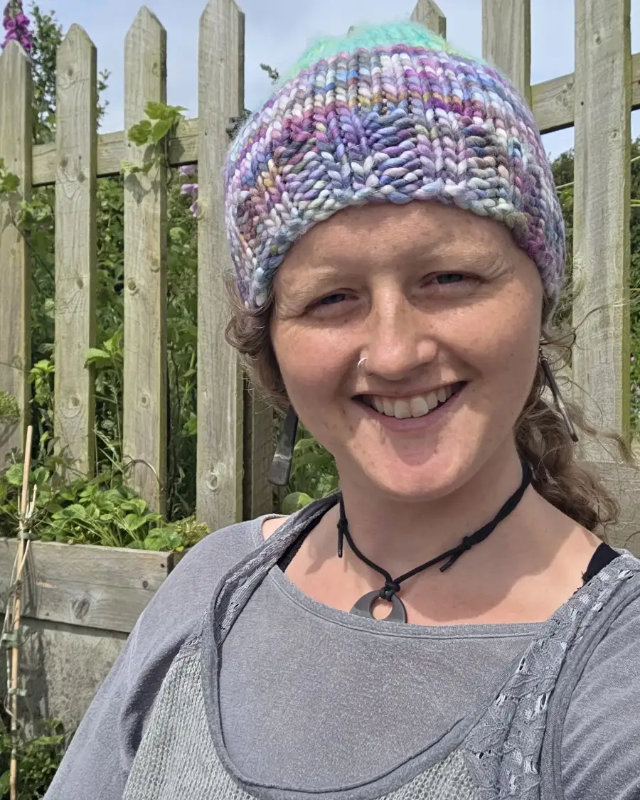 Hand Knitted hand dyed merino hat