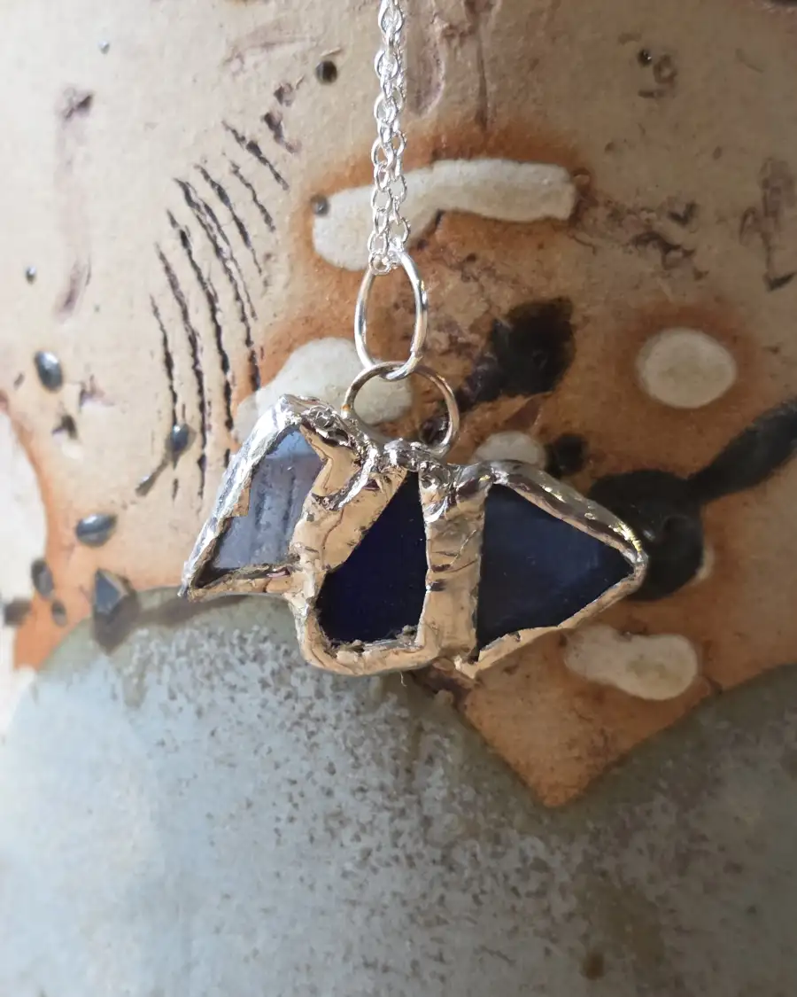 Sea Glass Necklace ultra rare colours