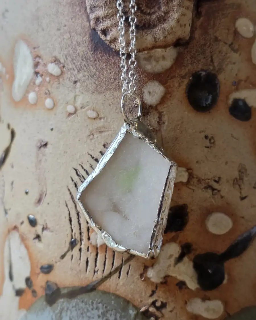 Sea Glass Necklace ultra rare colours