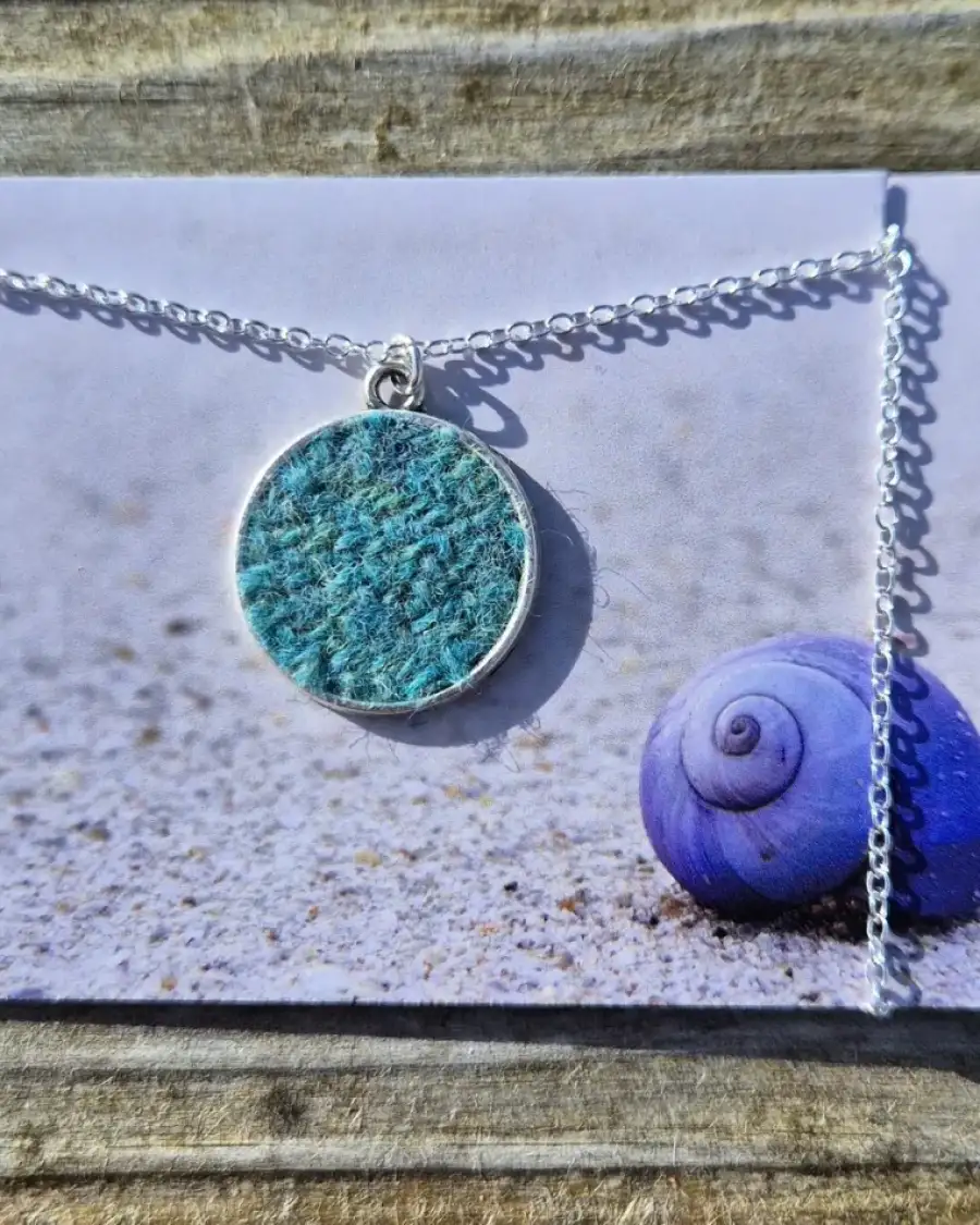 Two Sisters Tweed necklace