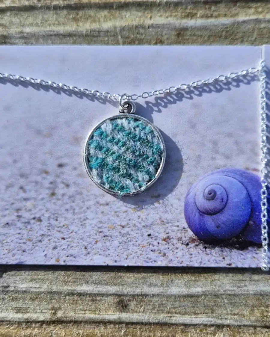 Two Sisters Tweed necklace