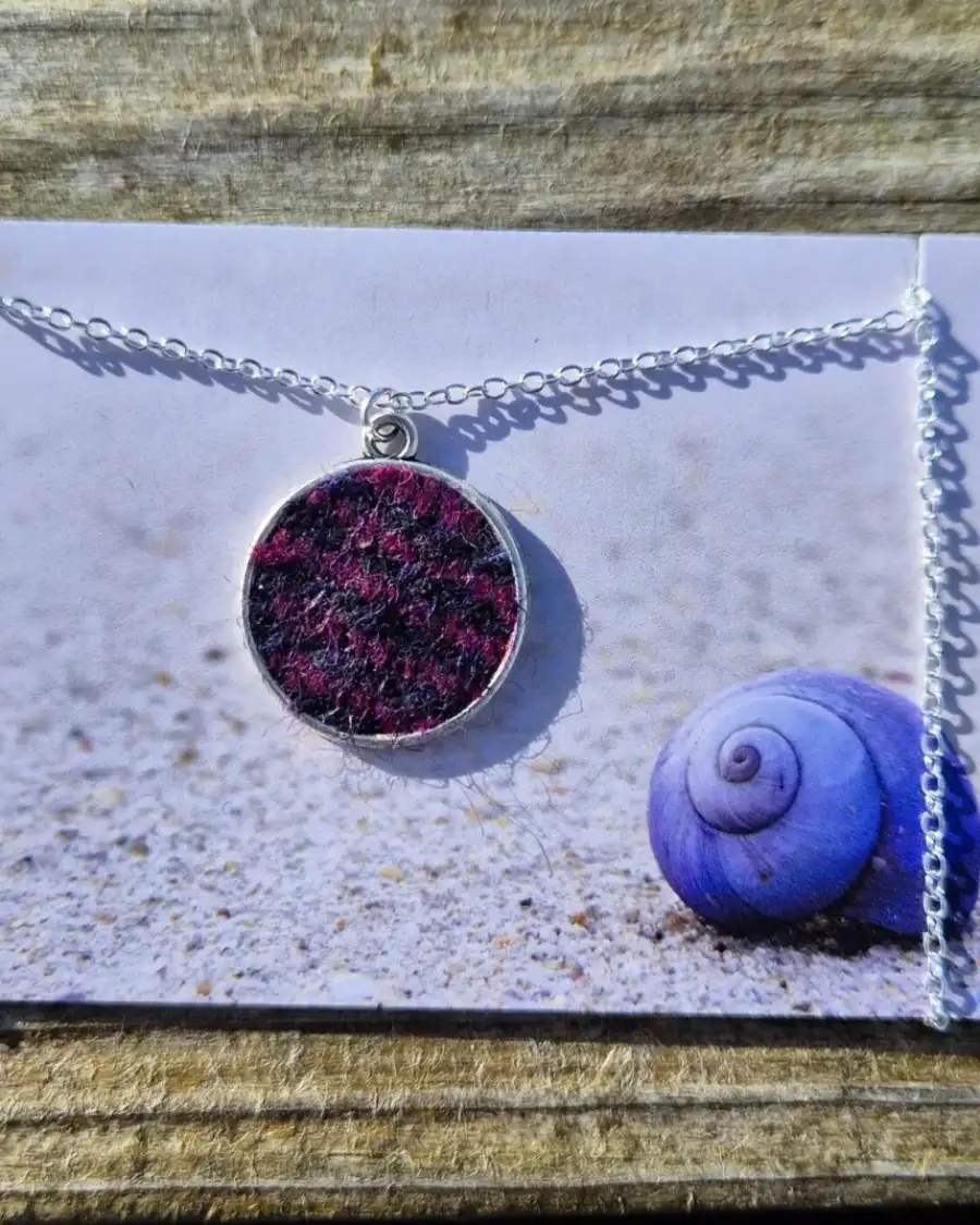 Two Sisters Tweed necklace