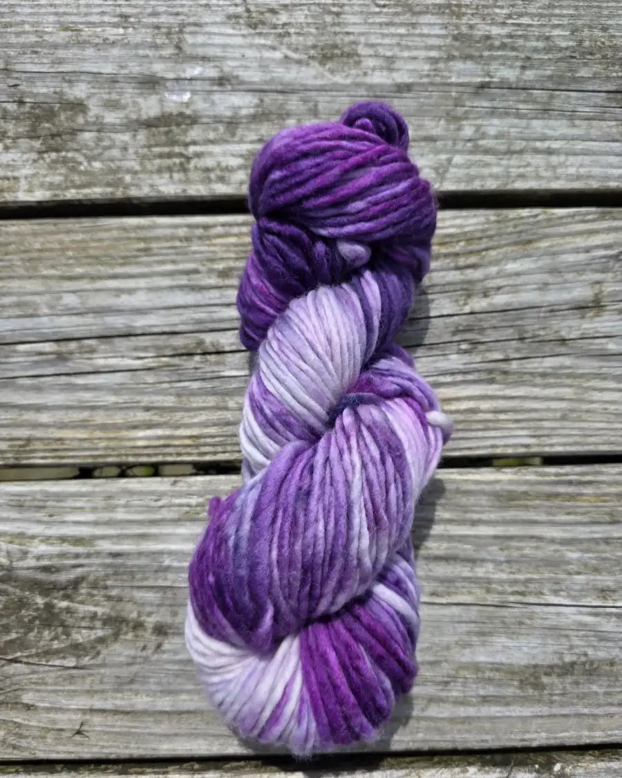Hand-Dyed Yarn: 100% Merino, chunky