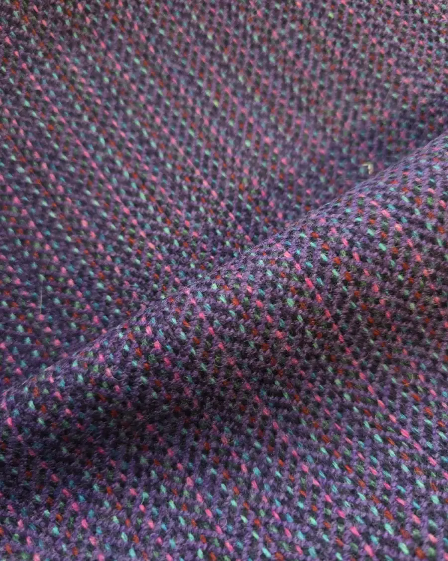 Two Sisters Tweed Fabric - purple retreat