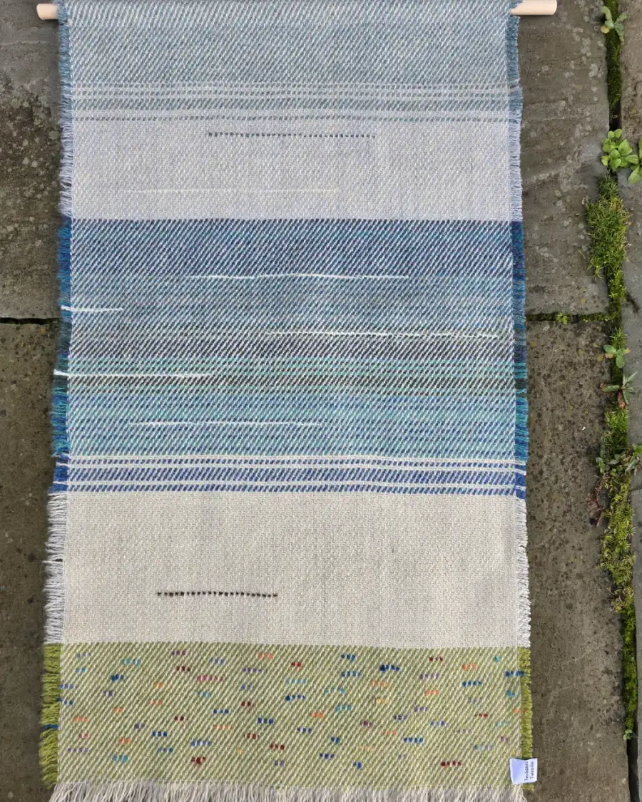 Two Sisters Tweeds landscape wall hanging