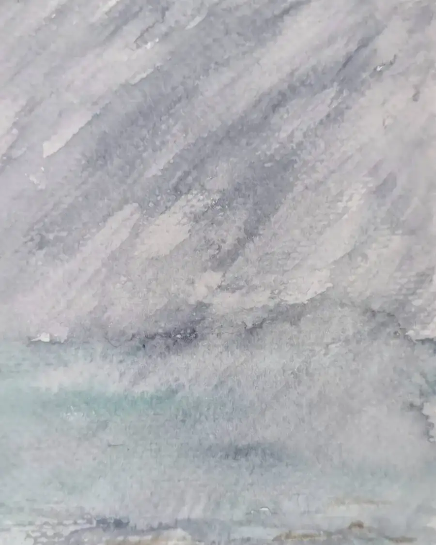 Mini Original Watercolour of a seascape