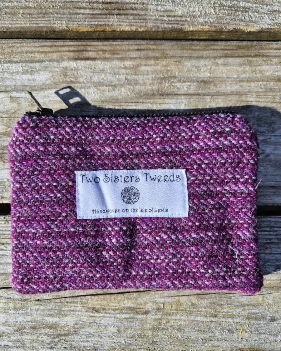 Two Sisters Tweed Zip Purse