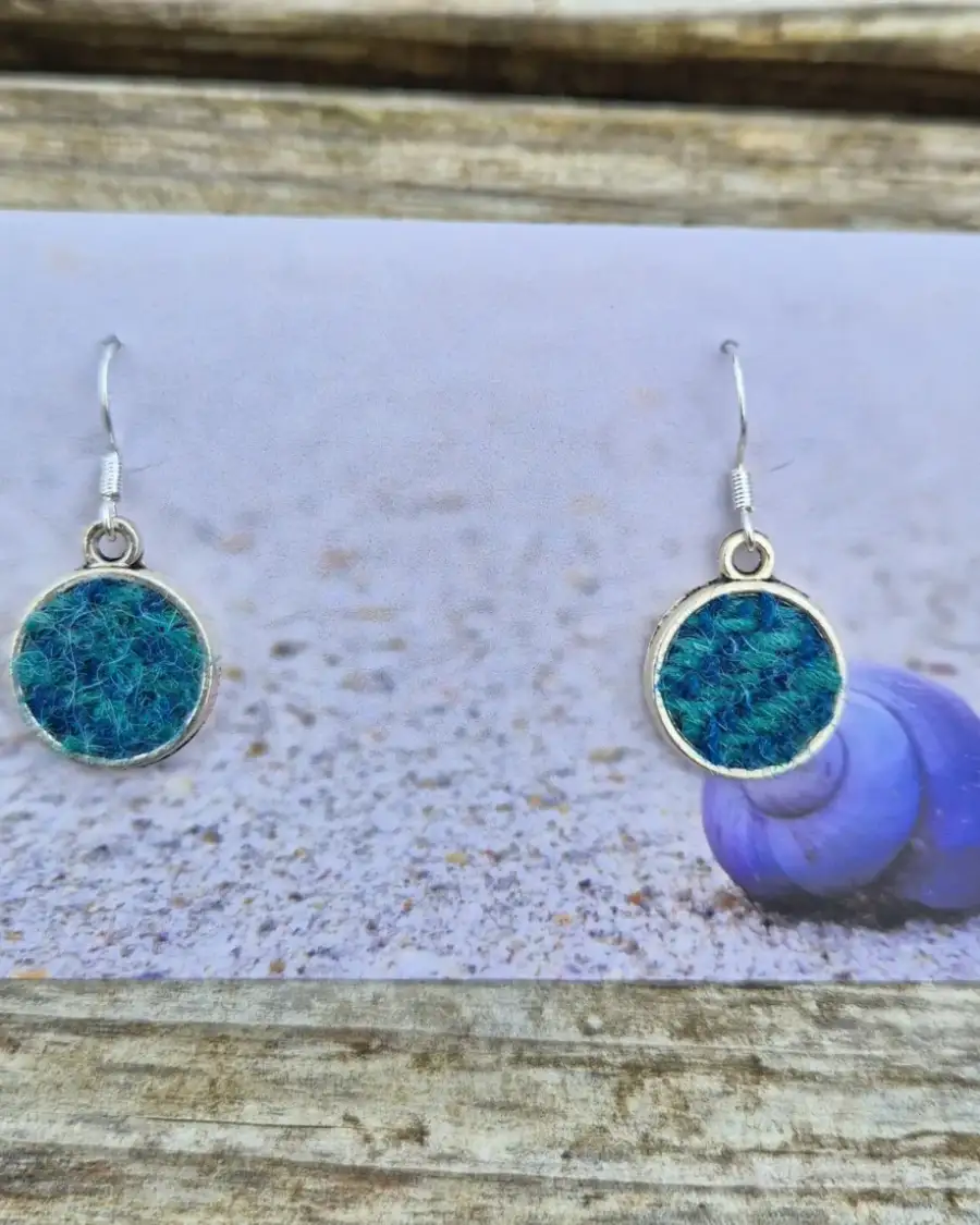 Harris tweed earrings