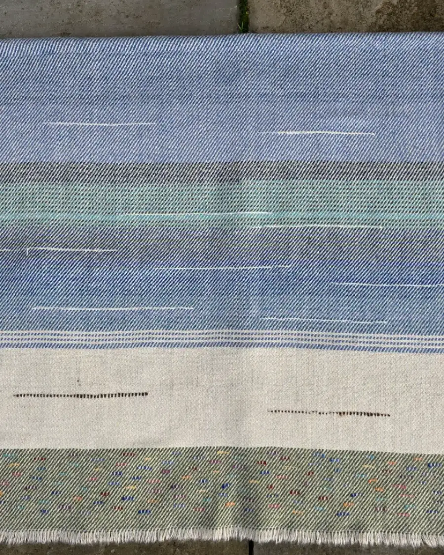 Two Sisters Tweeds landscape wall hanging
