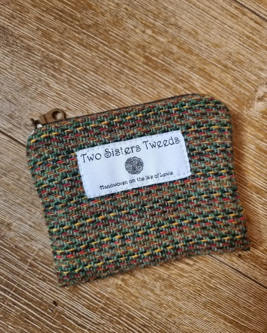 Two Sisters Tweed Zip Purse