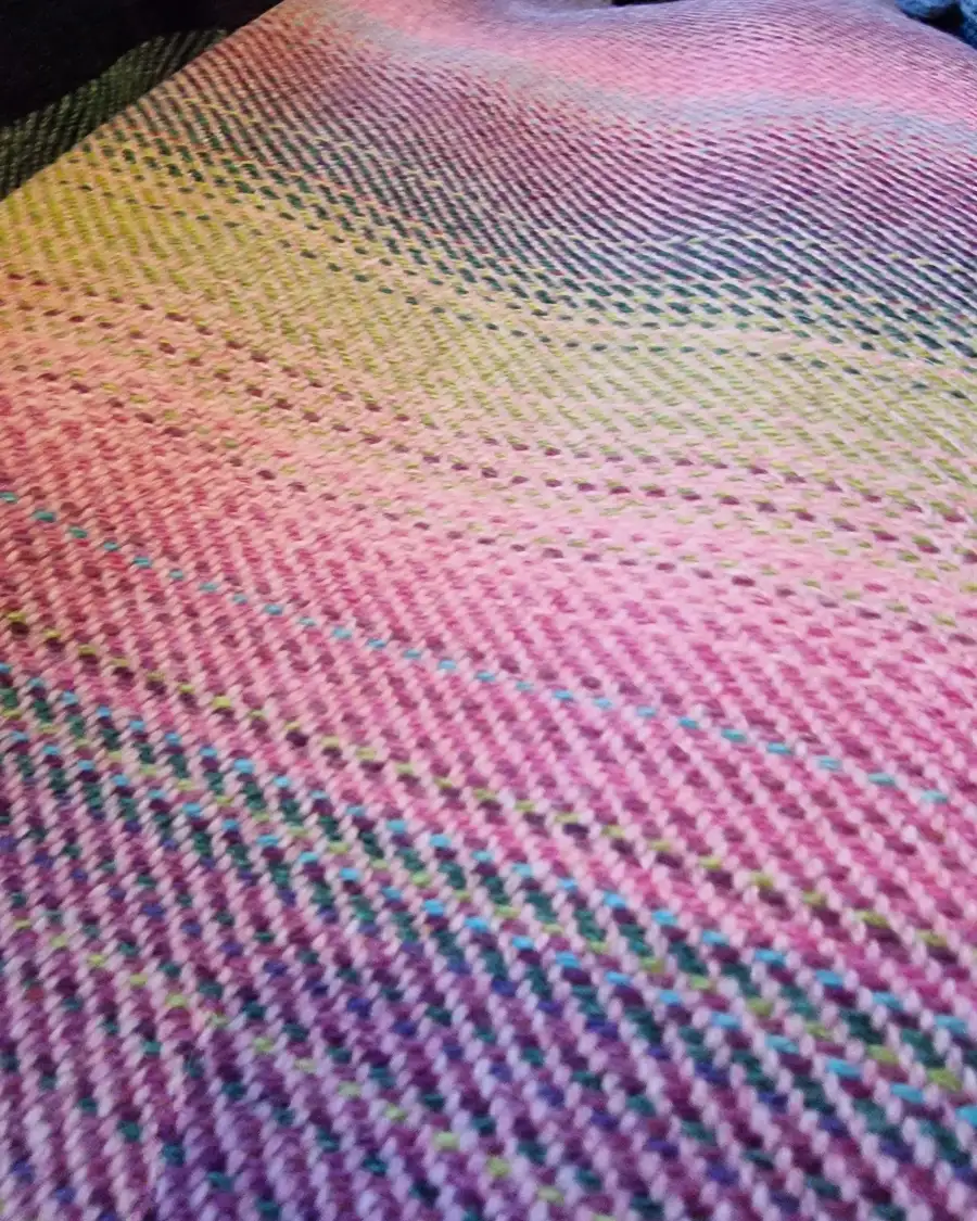 Three Sisters Tweed Fabric - Aurora Pink