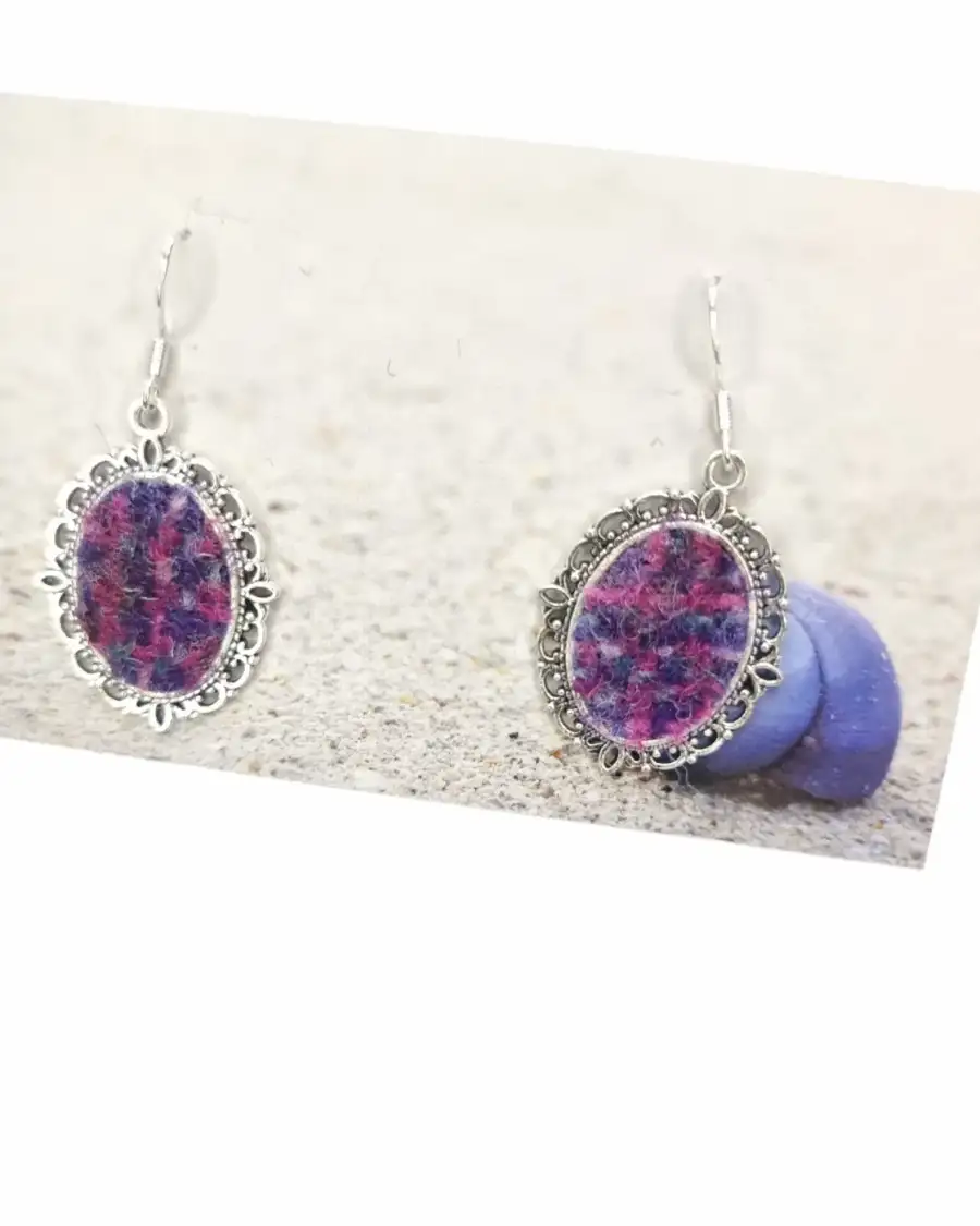Two Sisters Tweed earrings