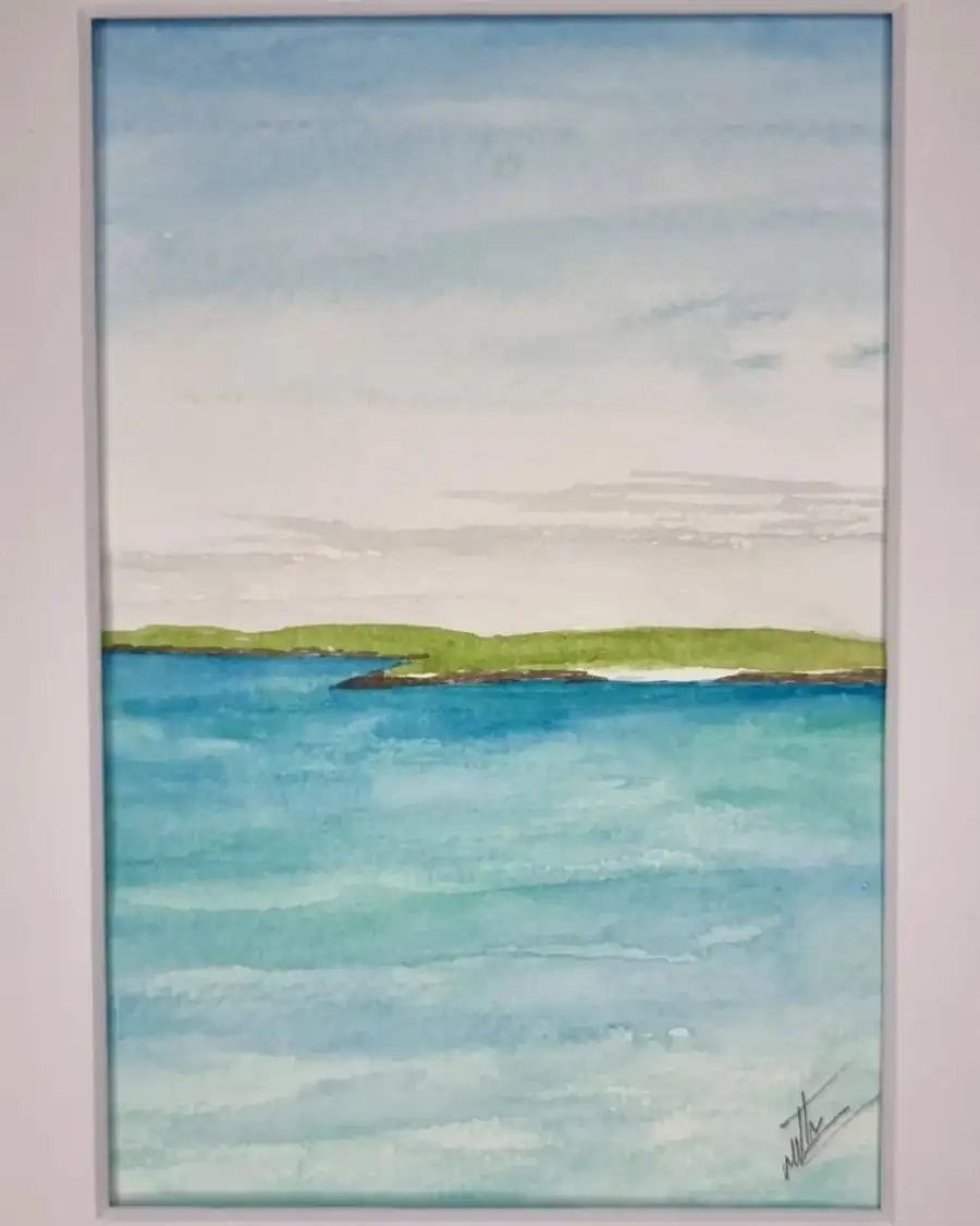 Mini Original Watercolour of a seascape