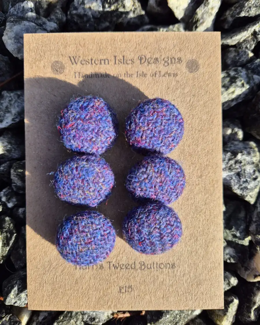 Harris tweed buttons