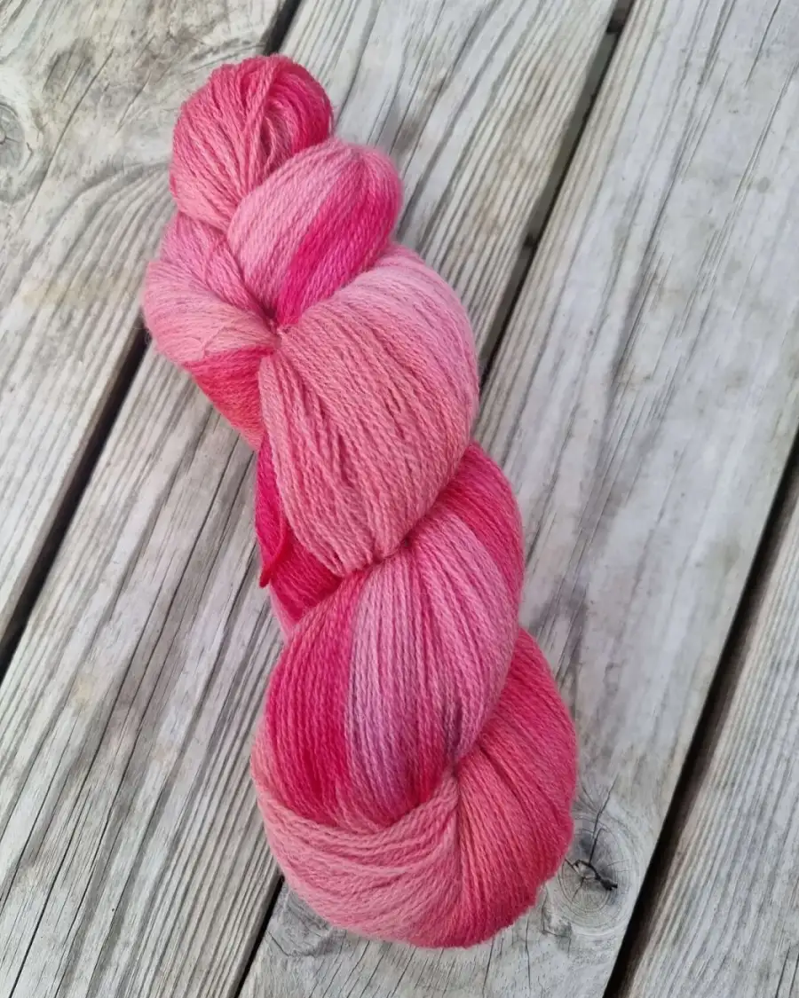 Hand-Dyed Yarn: Bluefaced Leicester, lace