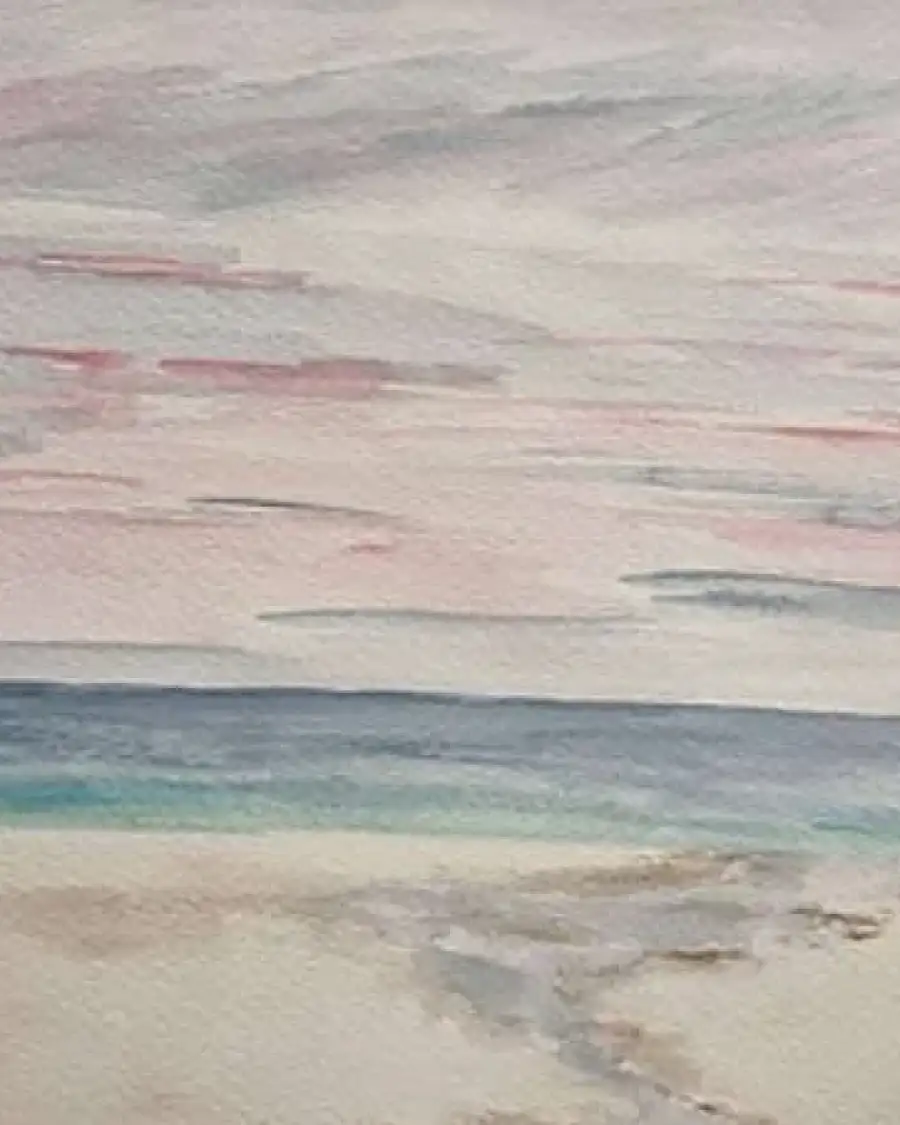 Medium Original watercolour of a seascape