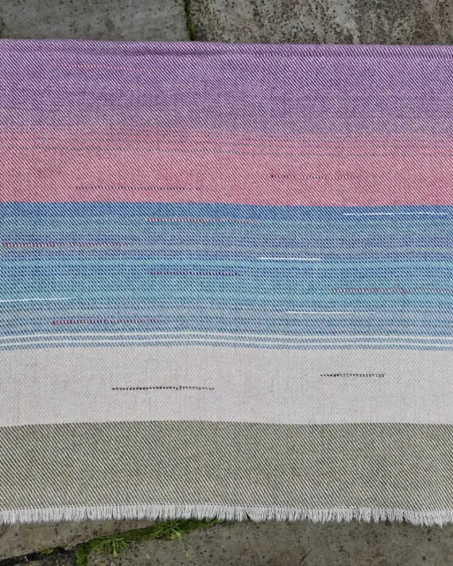 Two Sisters Tweeds landscape wall hanging