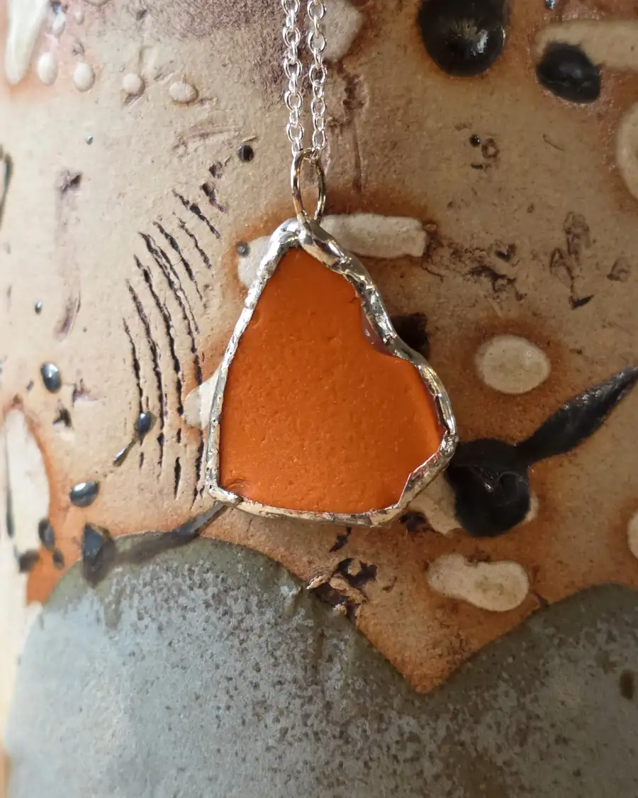 Sea Glass Necklace ultra rare colours