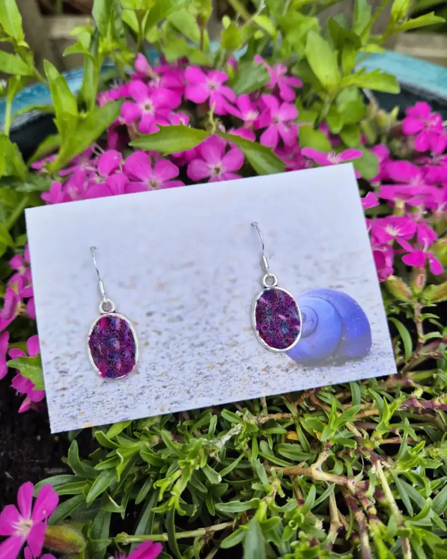 Two Sisters Tweed earrings
