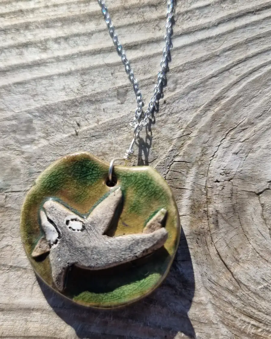 Ceramic Necklace Orca