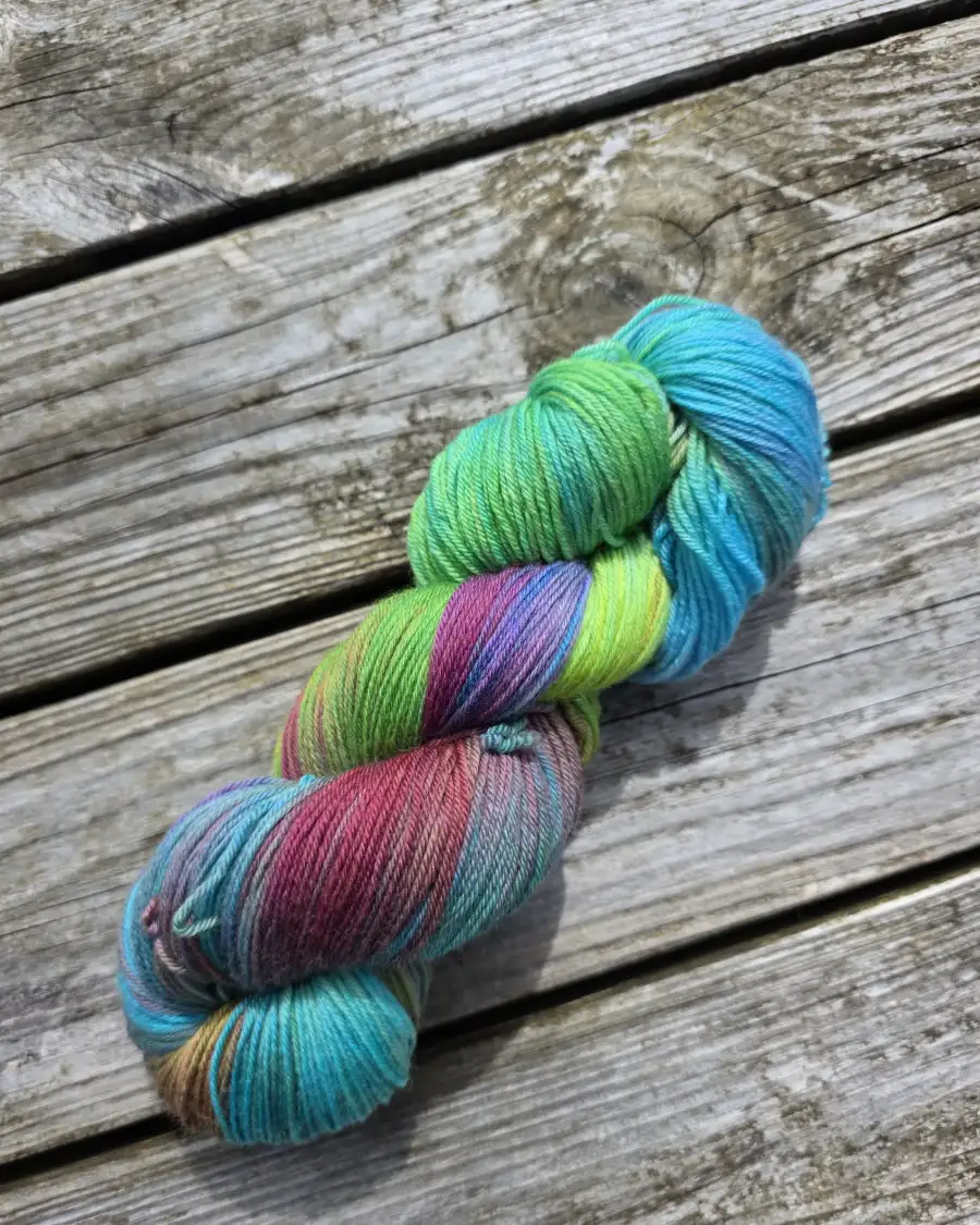 Hand-Dyed Yarn: 100% Merino, 4 ply - 2 6