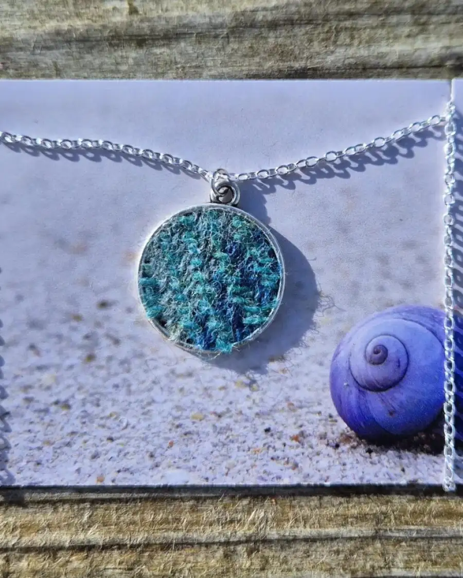 Harris tweed necklace