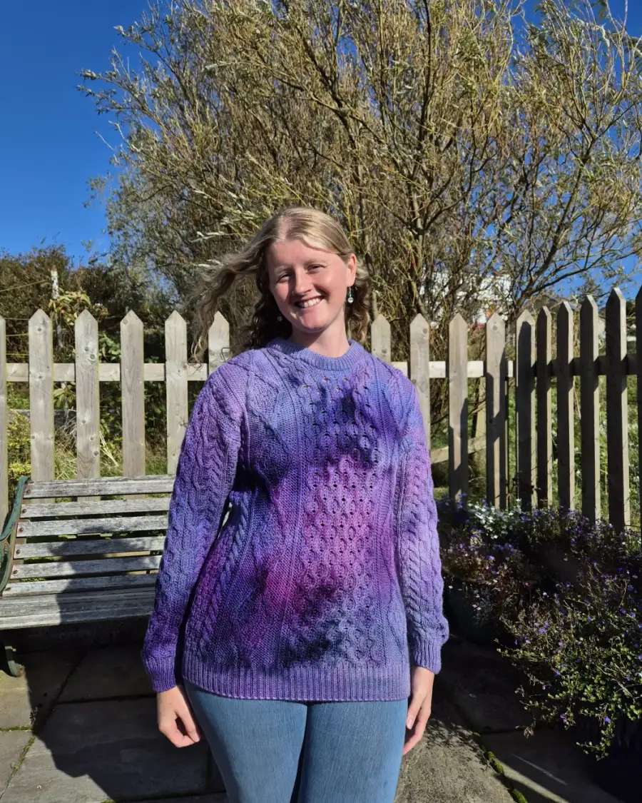Hand dyed heritage wool jumper xs