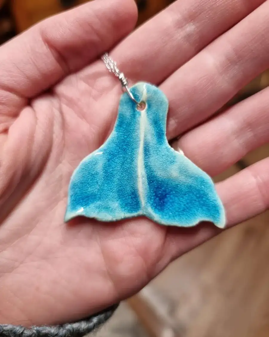 Ceramic Necklace/ hanging ornament