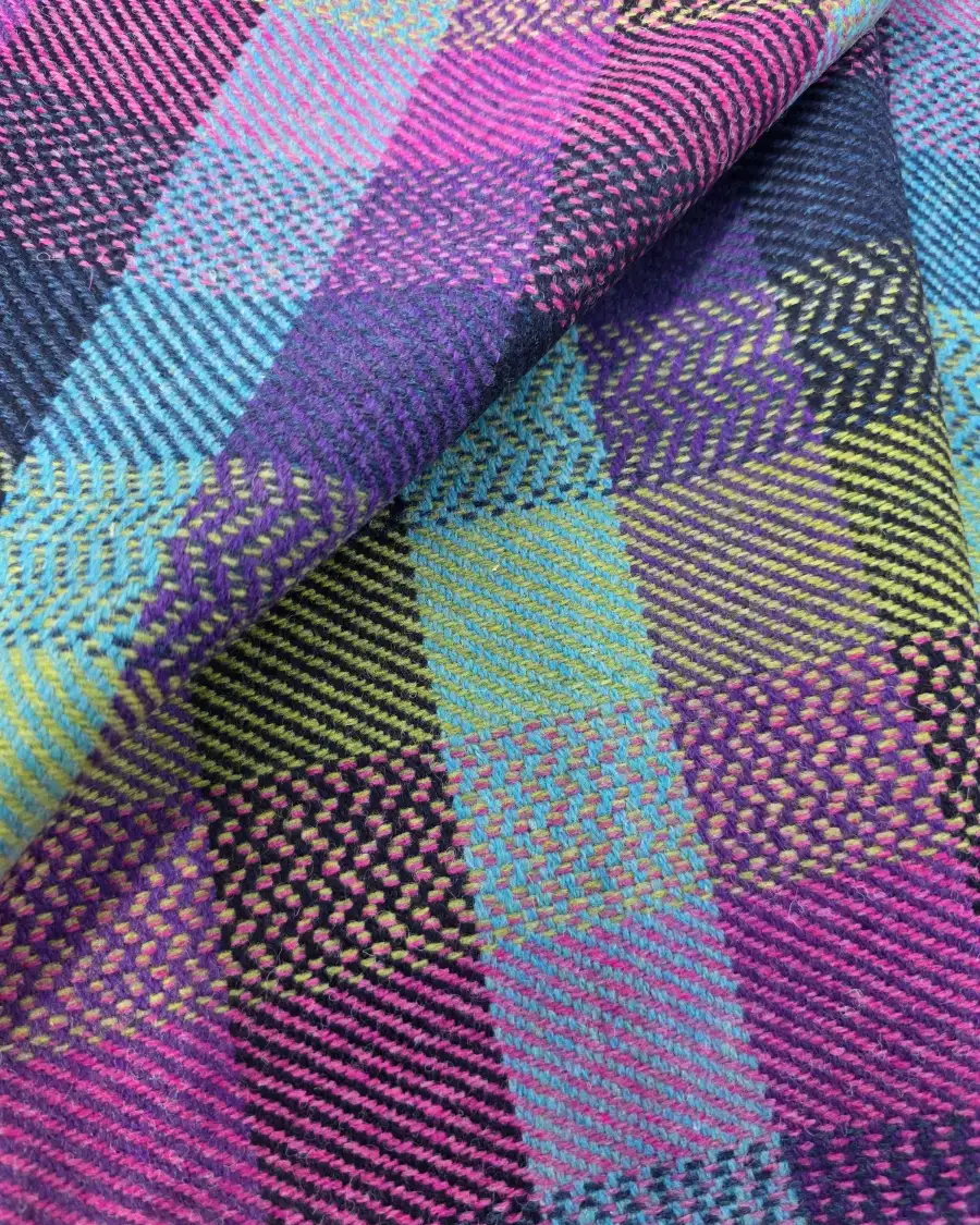 Two Sisters Tweed Fabric - Aurora Check #3