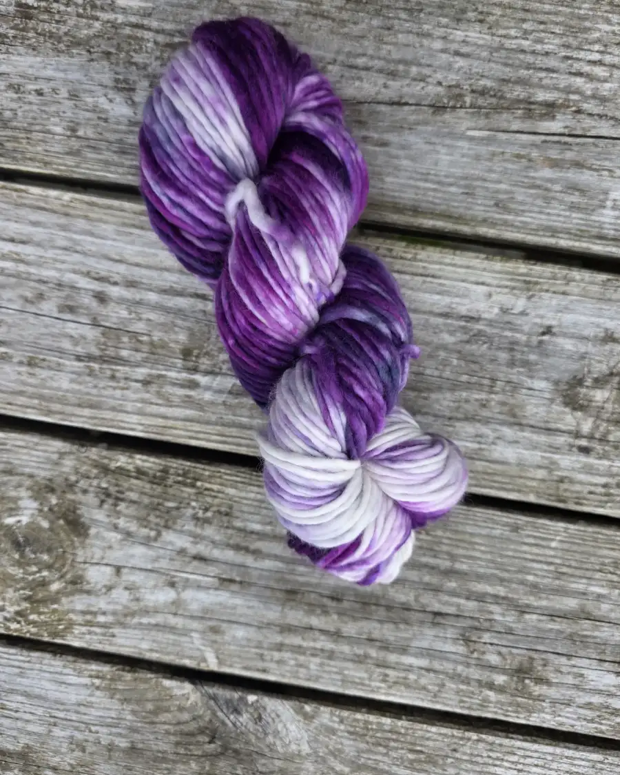 Hand-Dyed Yarn: 100% Merino, chunky