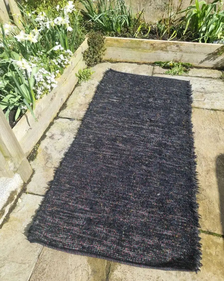 Handwoven pure wool rug