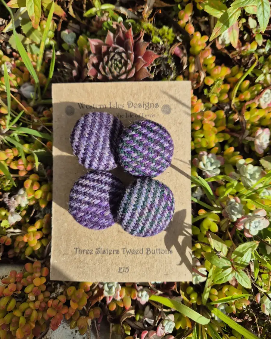 Three Sisters Tweed Buttons