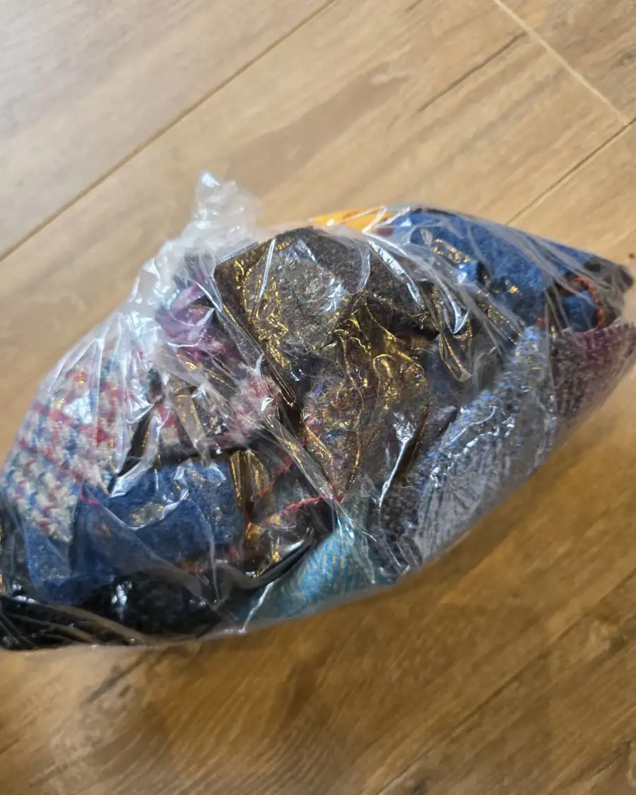 Harris Tweed scraps bag