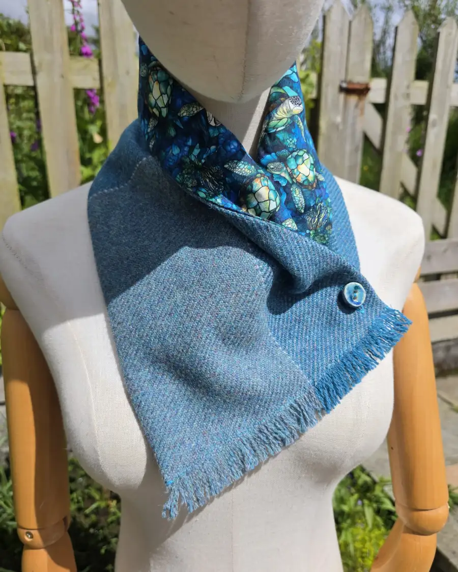 Two Sisters lambswool Tweed neck warmer - 6